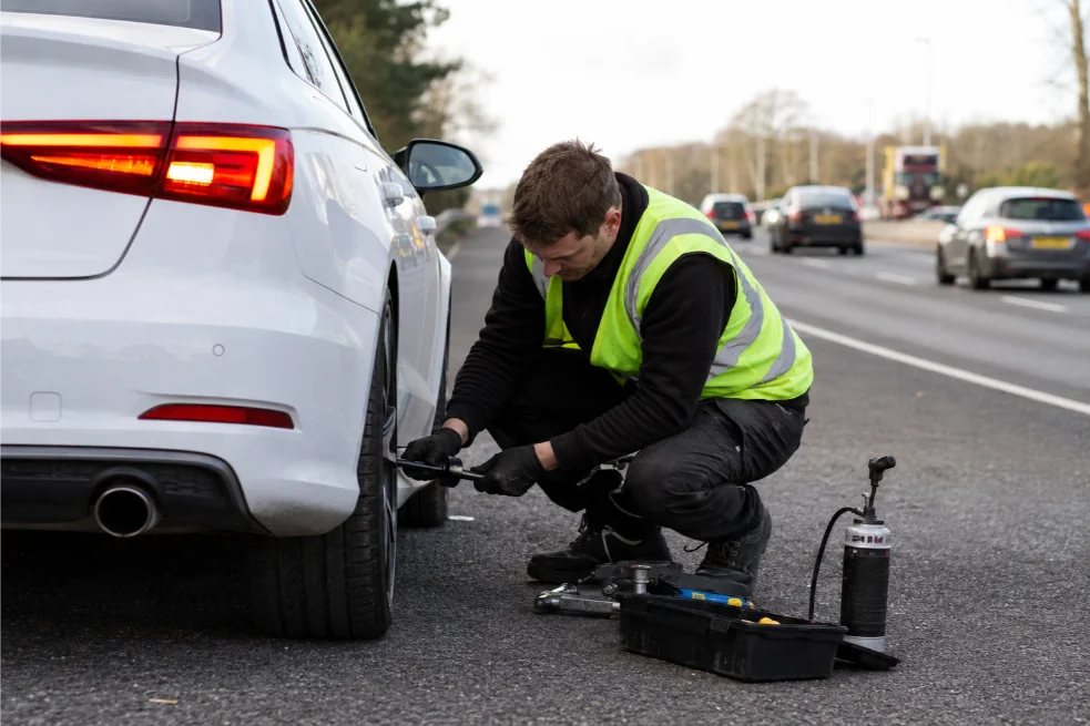 roadside tyre puncture repair slough