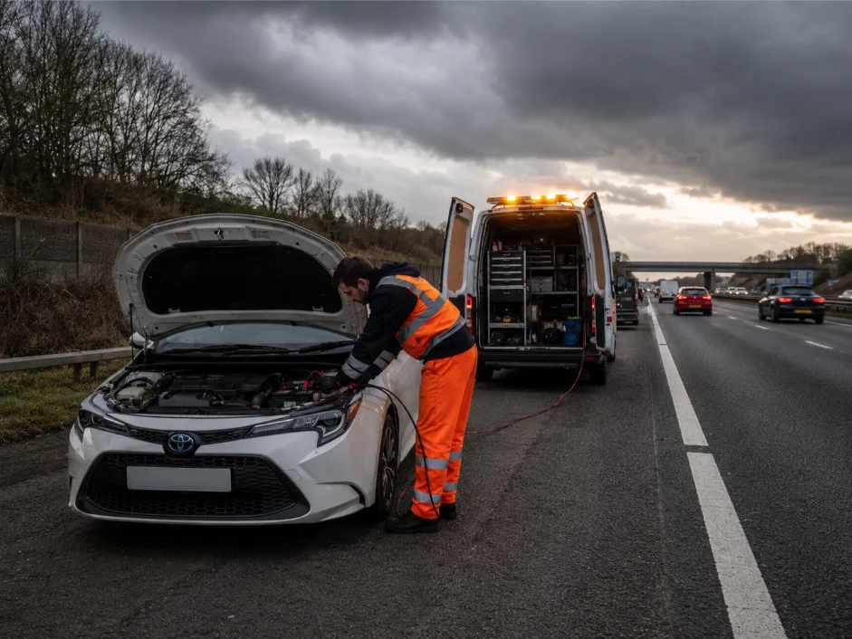 Toyota Corolla M25 Motorway Battery Boost Assistance